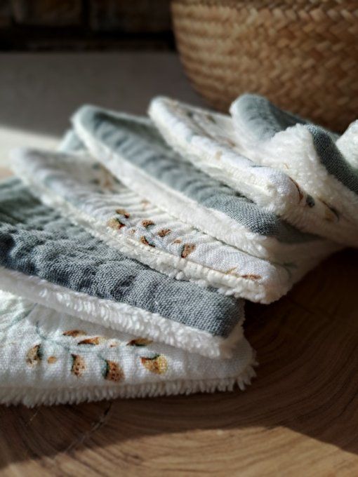 Semainier de Lingettes lavables - Jardin secret 