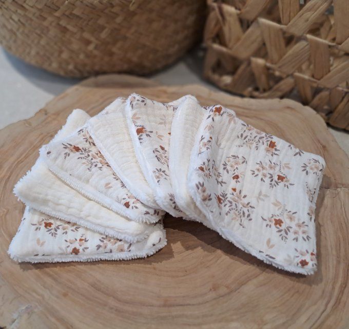 Semainier de Lingettes lavables - Nina écru